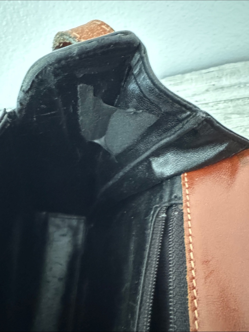 Vintage Bally Black Leather Crossbody with Brown Trim - Picture 14 of 15